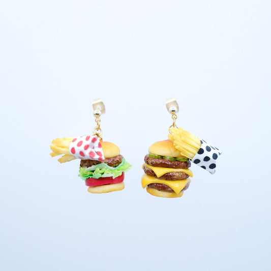 ハンバーガー×ポテト / ピアス・イヤリング