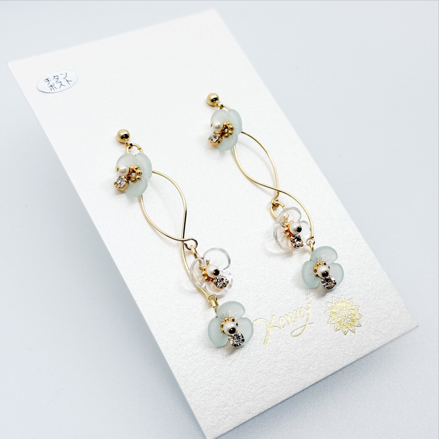 トリプルフラワーウェーブ ピアス/イヤリング