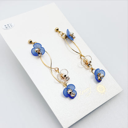 トリプルフラワーウェーブ ピアス/イヤリング