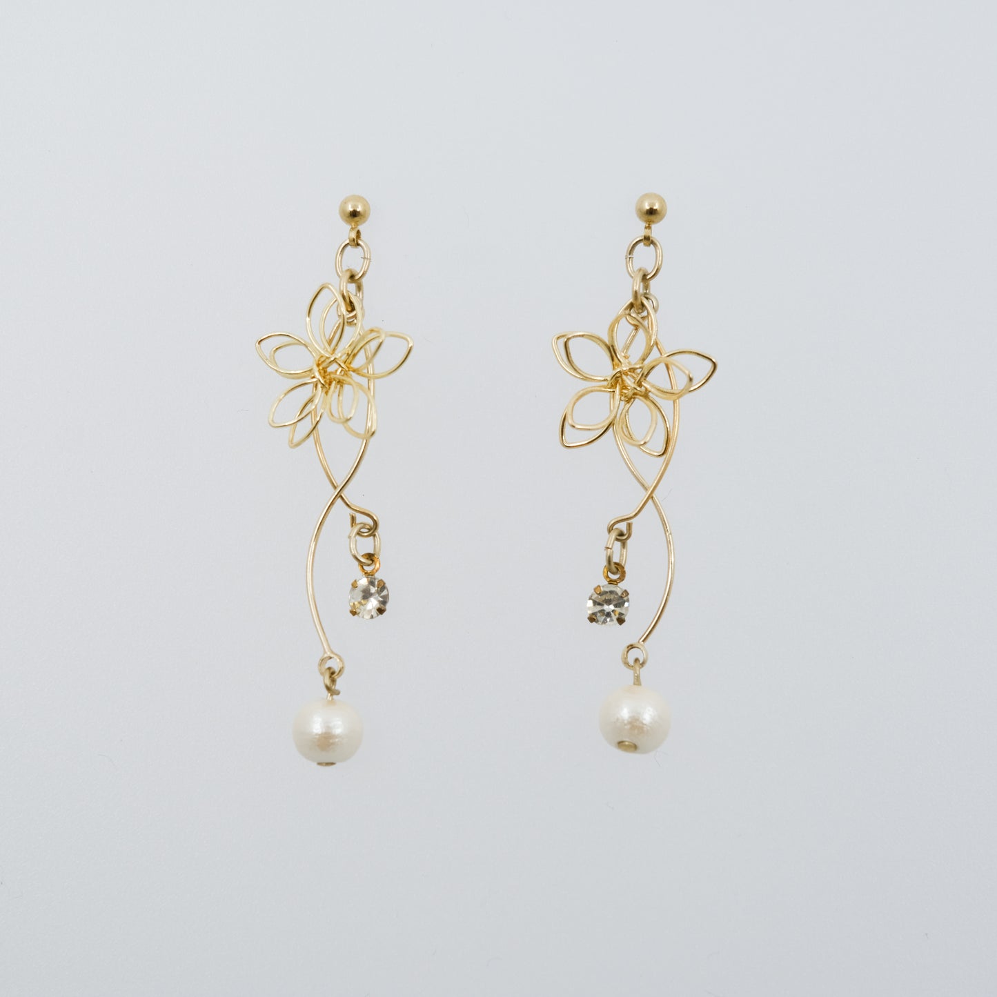 コットンパール・フラワー ピアス/イヤリング