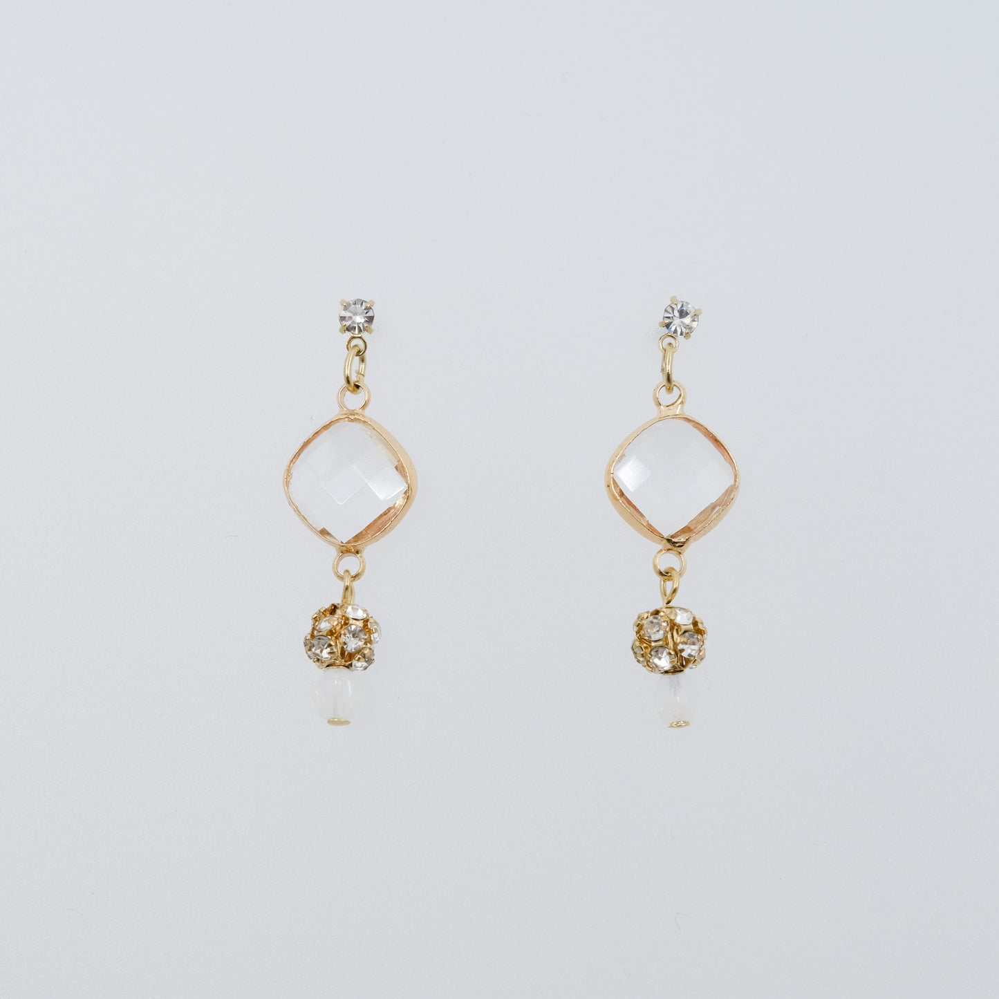 スクエアカラービジュー ピアス/イヤリング