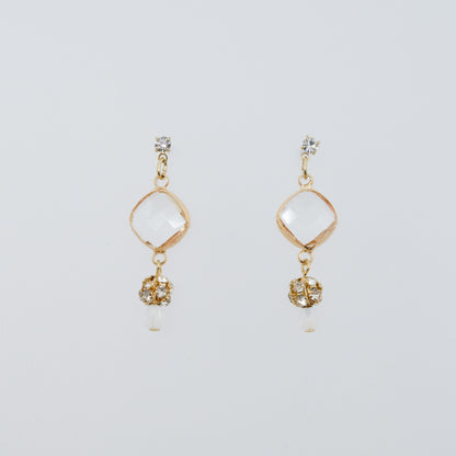 スクエアカラービジュー ピアス/イヤリング
