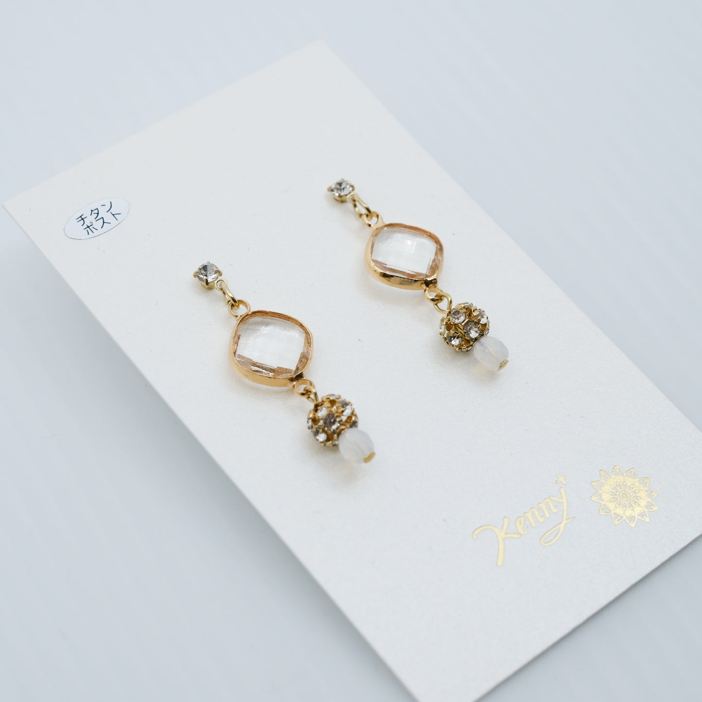 スクエアカラービジュー ピアス/イヤリング