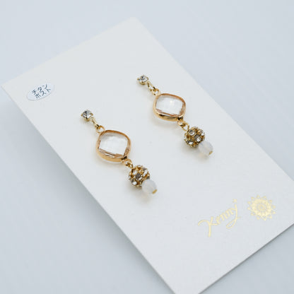 スクエアカラービジュー ピアス/イヤリング