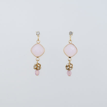 スクエアカラービジュー ピアス/イヤリング